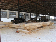 The gradual curbing
            log walls
