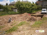 Výkop základových pasů
