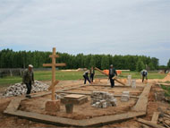 Log cabin church foundations